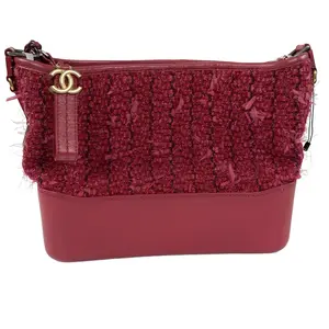 Pre-owned CHANEL LEATHER Crossbody Bags Small Red Tweed & Gabrielle Hobo Bag QG282