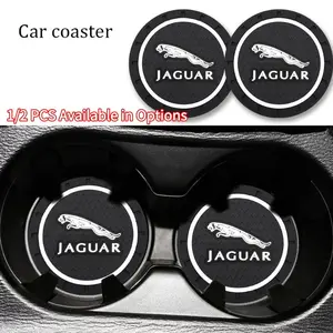 Jaguar Anti-Slip Car Cup Holder Mat, Thick High-Temperature Resistant Pad, Essential Car Interior Decoration Accessory