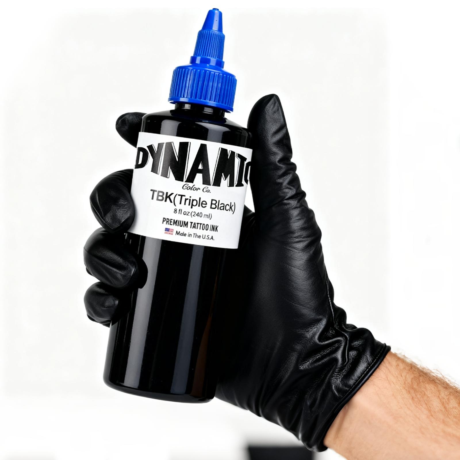 Triple Black Ink Bottle 8oz – Ultra Black, Friendly Pigment Supplies Ink, Premium Black Tattoo Ink, Perfect for Lining and Shading, Smooth, Consistent Pigment, Vegan Friendly Tattoo Color