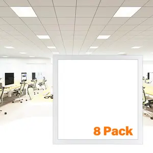 Comiled 8 Pack 2x2 LED Flat Panel Lights - 2x2 LED Drop Ceiling Light Fixture 5000K 4000K 3000K Selectable & 0-10v Dimmable, 40W, LED Light Fixture, 100-277Vac, Lay in Fixture for Office, Shop, Kitchen, ETL Listed