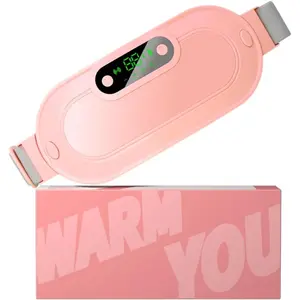 [2026] Heating Pad for Period Cramps,Upgrade Portable Heating Pads with Display&4 Timer Auto Off,Cordless Menstrual Heating Pad Back Pain Relief Belt with Massager Her Women Girls Stocking Stuffers