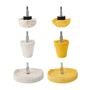 Aluminum Wheel Polishing Kit for Drill Buffing Wheel for Car Motorcycle Wheel Rim Manifold Polishing for Stainless Steel Chrome Wood Plastic Ceramic Glass Woods Machine Jewelry etc 6PCS