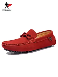 British Style Slip-On Flat Shoes, Casual Microfiber Leather Driver Shoes, Retro Suede Loafers, Ideal for Men's Commute and Weekend Gatherings
