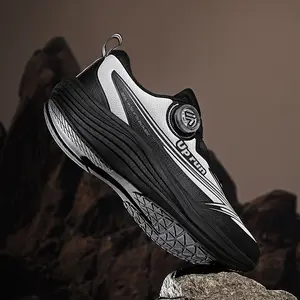 Uprun Up Run Unisex Casual Sports Shoes with Rotary Button Breathable Wedge Design Fabric Microfiber Leather Chunky Platform Sneakers for Comfort and Style
