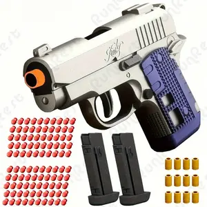 Soft Bullet Gun Toy Pistol With 100 Bullets, 12 Shells, And 2 Mazines New Toy Gun Pistol Hollow Hanging Machine, Toy Foam Blaster, Outdoor Sports Shooting Game