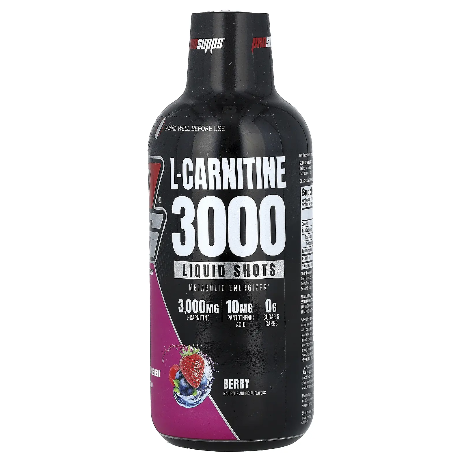 ProSupps L-Carnitine 3000 Liquid Shots, Berry, 16 fl oz (473 ml) - TikTok  Shop