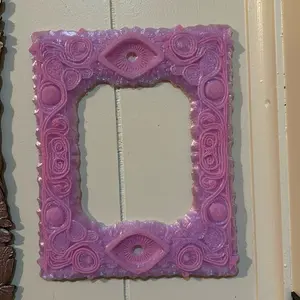 Pink Iridescent Eye TPU Ornate Frame – 5x7 Decorative Wall Display