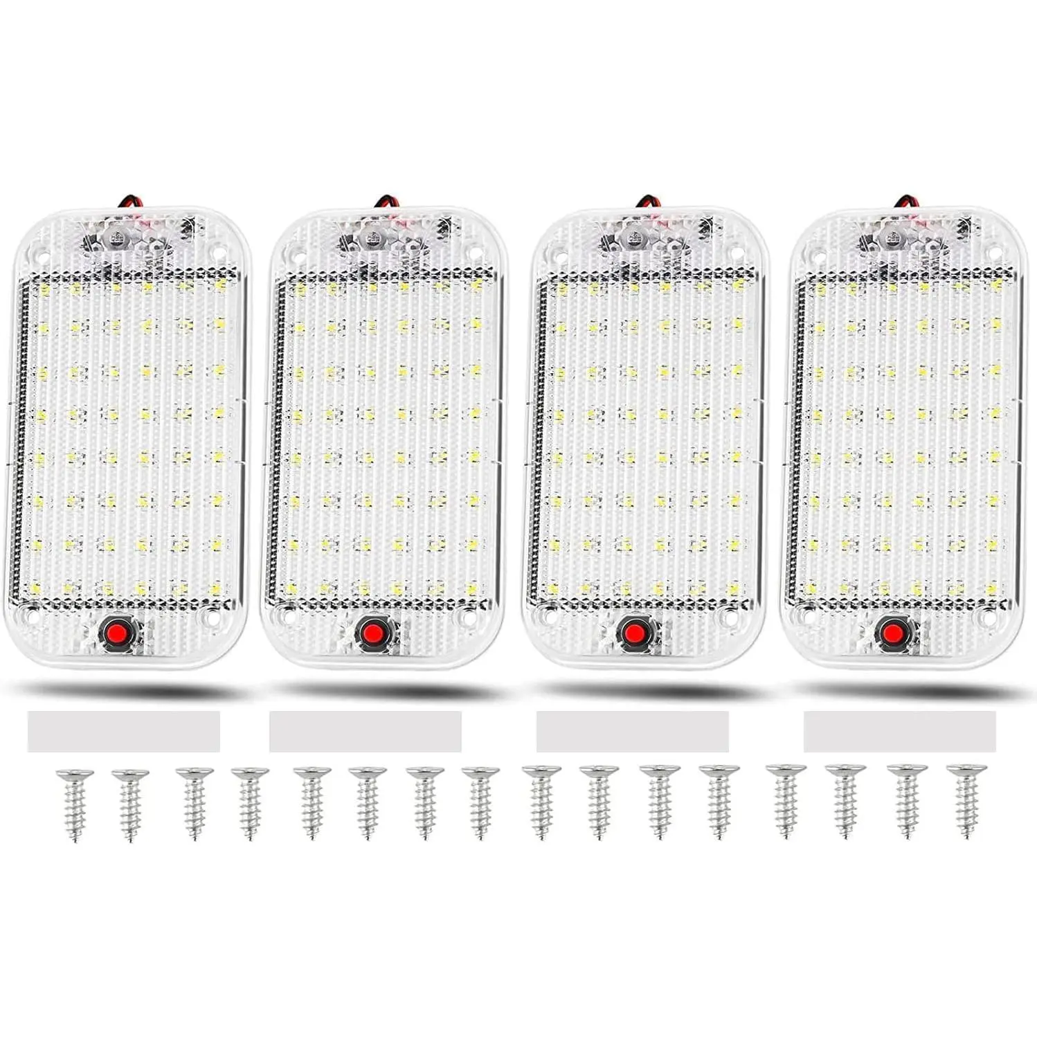 LED Dome Light, RV Interior Lighting 12v-85v 800 Lumens Super Bright RV LED Ceiling Dome Light with ON/Off Switch RV Lights Interior for Car/RV/Trailer/Truck/Camper/Boat (4 pcs)