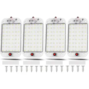 LED Dome Light, RV Interior Lighting 12v-85v 800 Lumens Super Bright RV LED Ceiling Dome Light with ON/Off Switch RV Lights Interior for Car/RV/Trailer/Truck/Camper/Boat (4 pcs)
