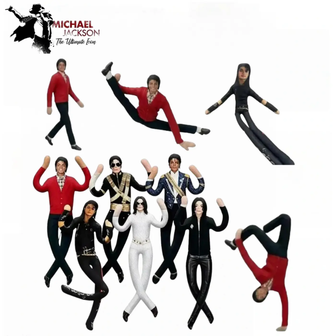 Poseable Articulated Jointed Michael Jackson Plush Doll, King of Pop Celebrity Figure Toy, Premium Music Fan Collectible Decor, Unique Roleplay Prop Gift for MJ Enthusiasts & Pop Music Lovers,cute girly gifts  plushies
