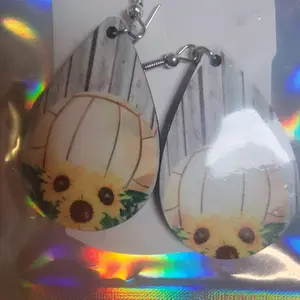 Sublimated Teardrop Earrings