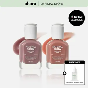 [Tiktok Exclusive] Boba Girl Duo - ohora 2-in-1 Sheer Nail Polish & Strengthener