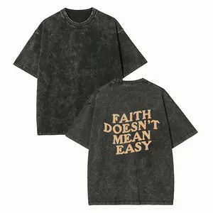 Vintage Washed Graphic T-Shirt for Women and Men, Oversized Back Print Tee, Casual Loose Fit Short Sleeve Streetwear Shirt, Acid Wash Summer Top, Urban Fashion Graphic T-Shirt for Daily Wear