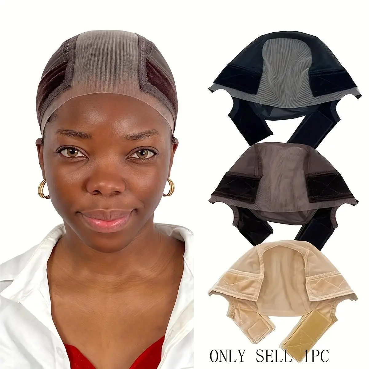 No Glue Wig Cap for Lace Front Wigs, Transparent Wide Lace Anti-Slip Hat with Non-Slip Band, Wig Grip Cap for Glueless Wig, Nude Color Full Coverage, Seamless Appearance, Wig Accessories