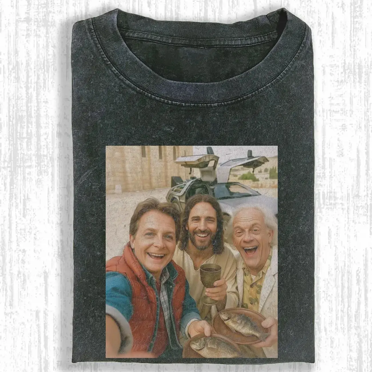 BACK TO THE FUTURE Printed Design Unisex Oversized Crew neck T-Shirt & Sweatshirt,High-Quality Print,Casual Comfort Breathable Long Sleeve for Streetwear Fashion Men and Women's Top Daily Wear 101701 Z
