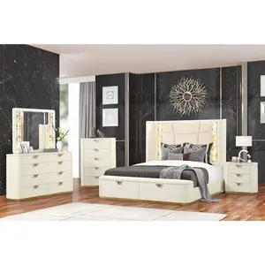 Lula Modern La Pierre 5 Pc Queen Upholstered Bedroom Set