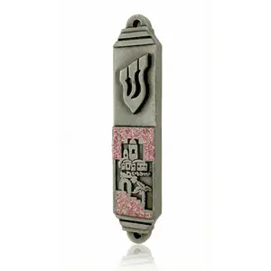 Peace Mezuzah pink