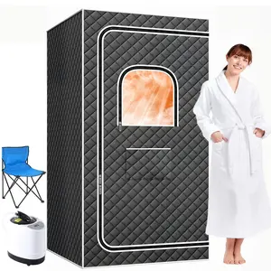 Garvee Portable Home Sauna Box with 10-Min Fast Heating, Personal SPA Steam Sauna Tent Featuring 3L/1200W Steamer, 9 Adjustable Levels, Durable 600D Material, and Easy Foldable Setup for Relaxation