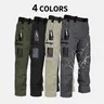 ZUMJOFO Men’s Tactical Cargo Work Pants, 230 GSM Durable Fabric, Multiple Pockets and Zipper Closures, Outdoor Pants for Work, Fishing, Hiking and Camping, Suitable for Spring and Fall