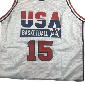 Team USA Magic Johnson Autographed Basketball Jersey PSA/DNA Certified with Career Accolades Number 15