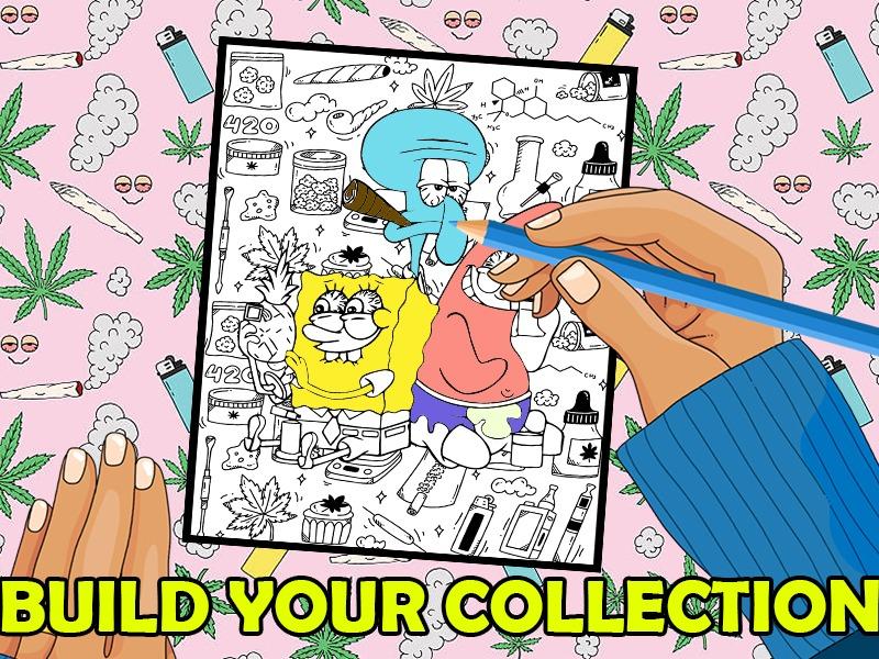 90's cartoon stoner coloring book