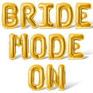 Letter Balloons - BRIDE MODE ON 16" Inch Alphabet Letters Foil Mylar Balloon Bachelorette Party Banner