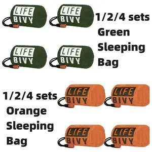 Emergency Survival Sleeping Bag, Warm Bivy Bag, Survival Blanket, Mylar Emergency Blanket for Outdoor Camping and Hiking, Essential Emergency Survival Supplies