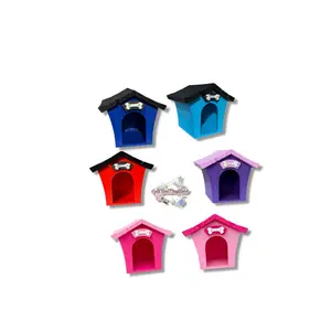 3D Printed Miniature Dog House -multiple colors available with Bone Design for Pet Lovers. Puppy is sold separately.