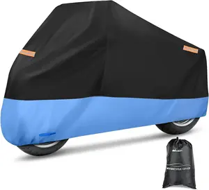 Nilight Motorcycle Cover All Season Universal Oxford Fabric with Lock-Hole Waterproof Durable UV with Storage Bag & Protective Reflective Strip Fits up to 108" Motorcycle