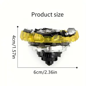 New Novelty Gyro 173-02 Ultimate Rotating Alloy Gyro with Blue String Launcher Combo Set Battle Game Toy Christmas Halloween Gift