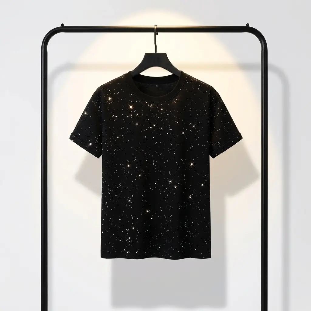 Men's Aesthetic Streetwear Short-Sleeve Graphic T-Shirt - 2026 Viral Starry Night Galaxy Print, Unisex Fit, Medium Cut, Casual Outing, Prop 65 Safe Kids' Must-Have Tee  # funny graphic tee, Graphic T Shirts