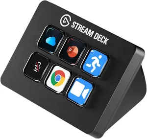 Elgato Stream Deck Mini – Control Zoom, Teams, PowerPoint, MS Office and More, Boost Productivity with Seamless Integration for Daily Apps, Set Up Shortcuts Easily, Compatible with Mac and PC