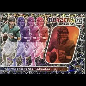 Donruss Optic 2022 Trevor Lawrence Blazers Case Hit #B-8 Jaguars Football Trading Card