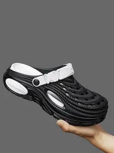 1 Pair Men's Lightweight Comfortable Round Toe Clogs Hollowed Out Anti Slip Garden Shoes Men Mesh Summer Sandals for Men's Casual Homme Outdoors Non-slip Thick Sole Beach Flip Flops Slippers Slides Men