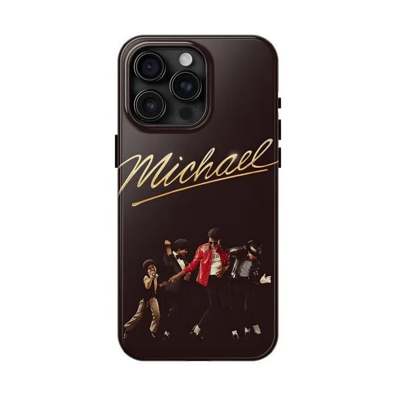 Michael Jackson Iconic Glove Tough Phone Case, Crystal Shockproof Drop Protection Cover for Legendary Singer Fans, Heavy Duty Protective Case Suitable for iPhone 17/16/15/14/13/12/11 Pro Max/Plusand Samsung Galaxy S23-25,