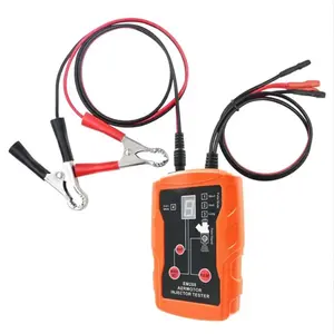 Universal Fuel Injector Tester, DIY test Tool, 8 Pulse Modes, 4 Wire Dual Channel for 2 Fuel Injectors, 8 Size Cleaning Adapters, 12V/5V Output Power