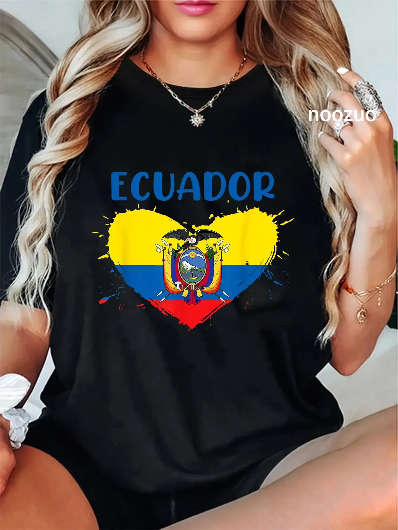 100% Cotton Unisex Patriotic Ecuadorian People Citizen Of Ecuador Equador Flag T-Shirt