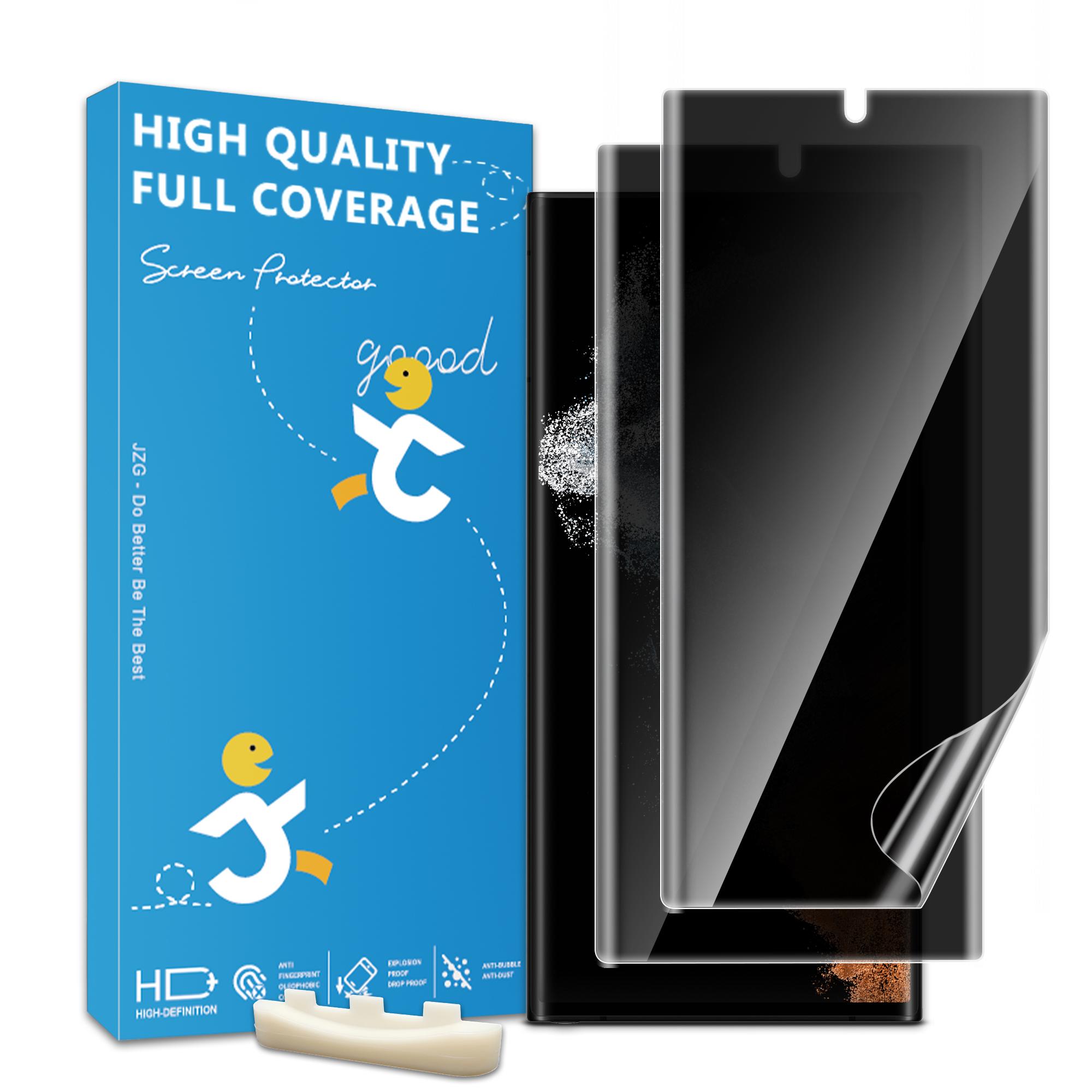 JavoYion 3-Pack Privacy Screen Protector for Samsung Galaxy S22 Ultra [Not Glass], Fingerprint Compatible, Anti Spy,Bubble Free,Scratch-Resistant