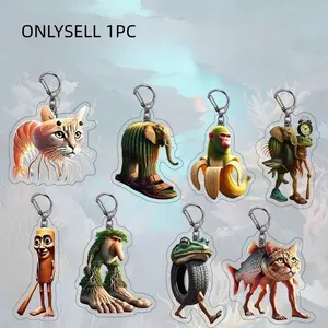 Funny  tung tung tung sahur Keyring Mythical Creature Keychain, Funny Acrylic Pendant, Cute Bag Charm for Backpack, Birthday Gifts For Teens, Handmade Keychain