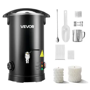【Summervibes】VEVOR Wax Melter for Candle Making, 5.3 Qts, Fast and Even Heating, with Easy Pour Spout and Temperature Control, Hourglass Base for Non-Stick Smooth Flow, Wax Melting Pot for Making Candles Soaps