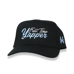 Full Time Yapper MadHatter's Embroidered Snapback Adjustable (Up To A Size 8 Head) Premium Trucker Hat