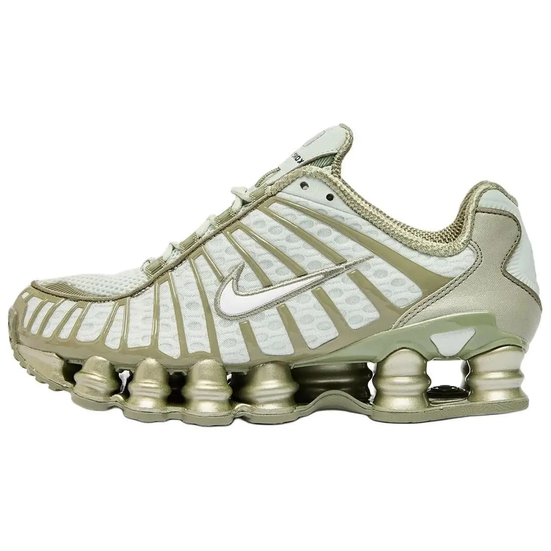 Nike Women's Shox TL 'Light Army' Running Shoe, Lightweight Women's Sports Sneaker, Sports Shoes, Footwear, Runner, Trainer, Athletic, Responsive, Casual, Mesh, Breathable
