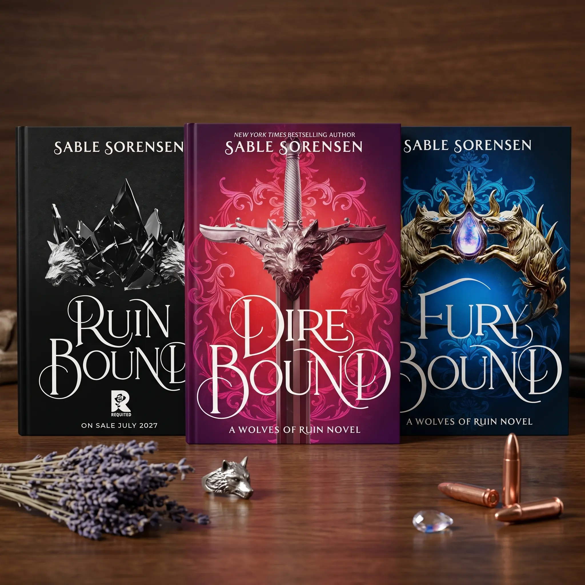 (Combo 2) Wolves of Ruin Series Complete 2-Book Bundle by Sable Sorensen | Dire Bound & Fury Bound | Epic Fantasy Romance Book Set
