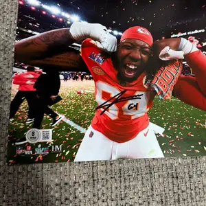 Wanye Morris  Signed Autograph 8x10 Super Bowl Photo-Beckett -Kansas City