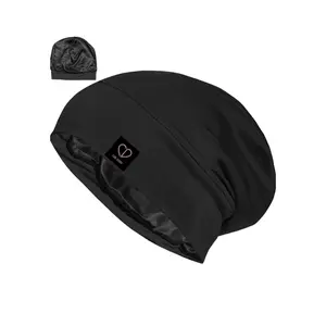 The Curl Daddy Protective Beanie Moisture Satin Lining
