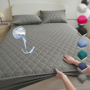 2pcs/3pcs Waterproof Mattress Protector Combo, Fitted Sheet & Bed Cover with Deep Pocket, Soft Quiet Breathable Stain-Proof, Machine Washable Pillowcases, for Bedroom Dorm Kids Pets Elderly Hotel