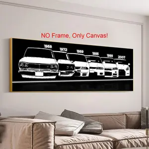 Car Pattern Unframed Canvas Painting, Modern Wall Art Painting, Wall Art Decor for Home Living Room Bedroom Office, Ornaments
