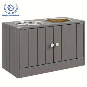 Pet Accessories 44L Large Elevated Dog Bowls with Storage Cabinet - Raised Pet Feeding Station with Ample Space for Food and Accessories - Sturdy, Easy-to-Clean, and Space-Saving Design for Happy Mealtime