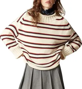 Songling Women's Oversized High-Neck Sweater Long-Sleeve  Knit Sweater Comfortable Fall/Winter Style Relaxed Fit Casual Roll-Neck Sweater Fashion Knitwear Womenswear Tops SpringStatements