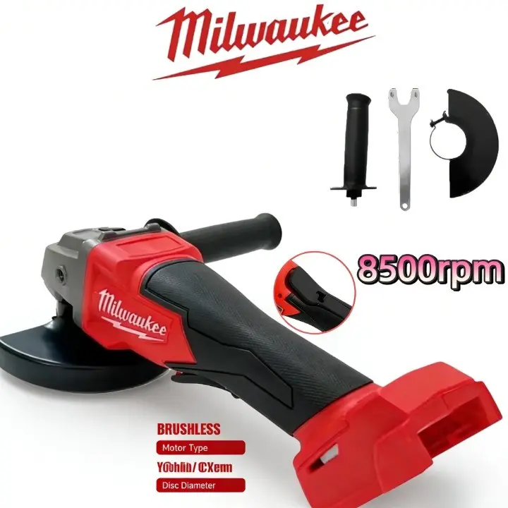 Milwaukee 125mm Brushless Cordless Angle Grinder for Grinding, Cutting and Polishing Tools & Hardware / Power Tools / Power Tool Accessories